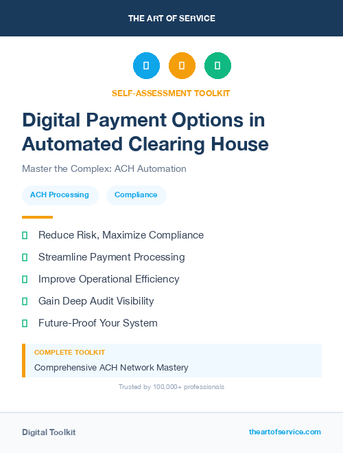 Digital Payment Options in Automated Clearing House