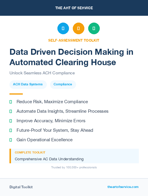 Data Driven Decision Making in Automated Clearing House