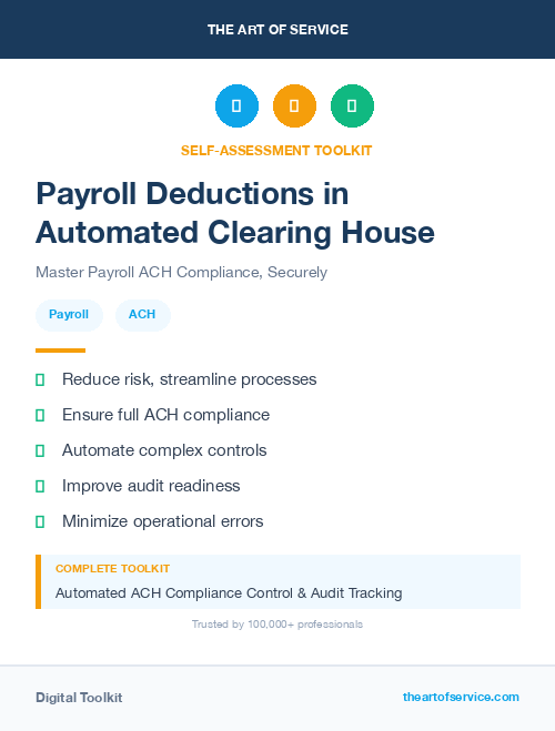 Payroll Deductions in Automated Clearing House