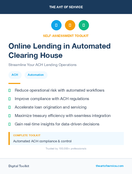 Online Lending in Automated Clearing House