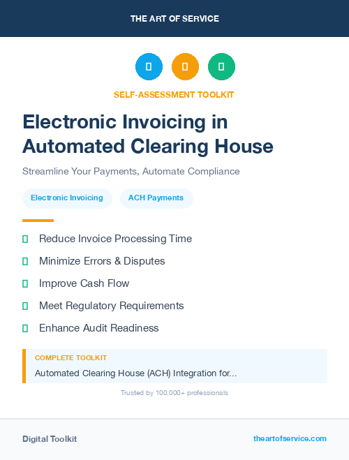 Electronic Invoicing in Automated Clearing House