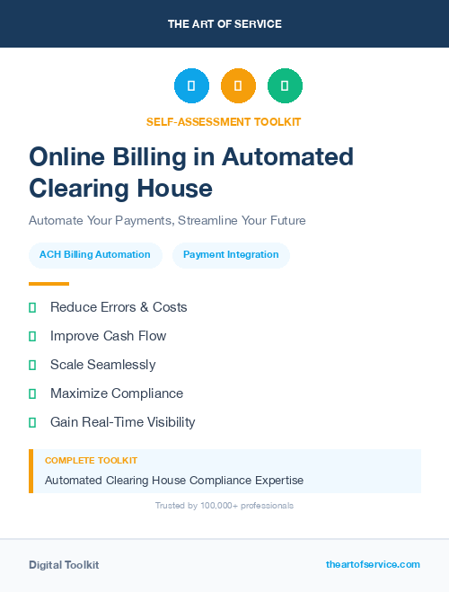 Online Billing in Automated Clearing House