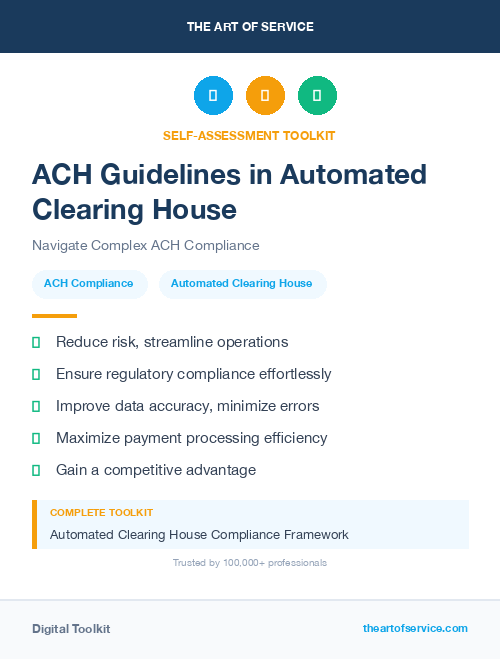 ACH Guidelines in Automated Clearing House