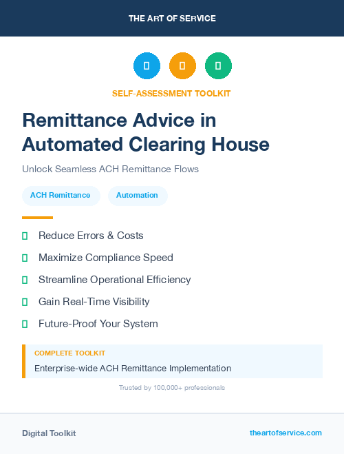 Remittance Advice in Automated Clearing House