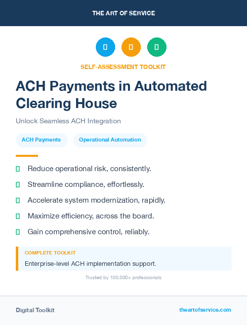 ACH Payments in Automated Clearing House