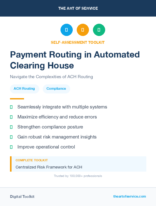Payment Routing in Automated Clearing House
