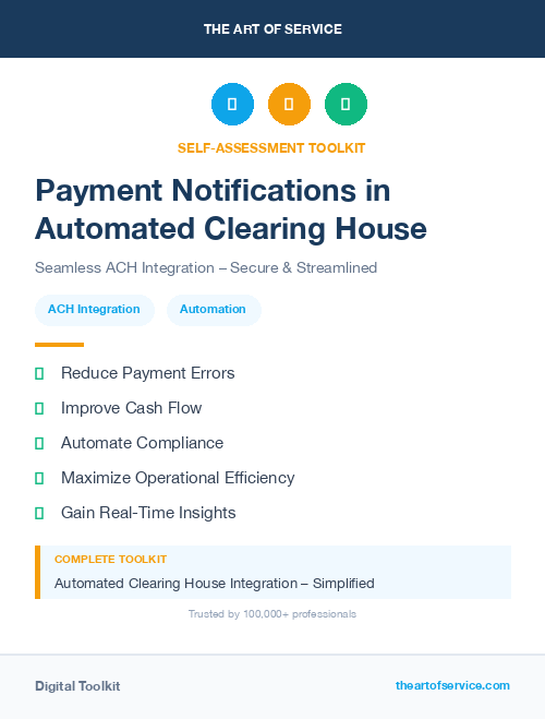 Payment Notifications in Automated Clearing House