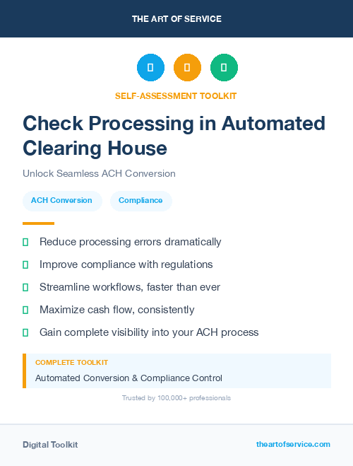 Check Processing in Automated Clearing House