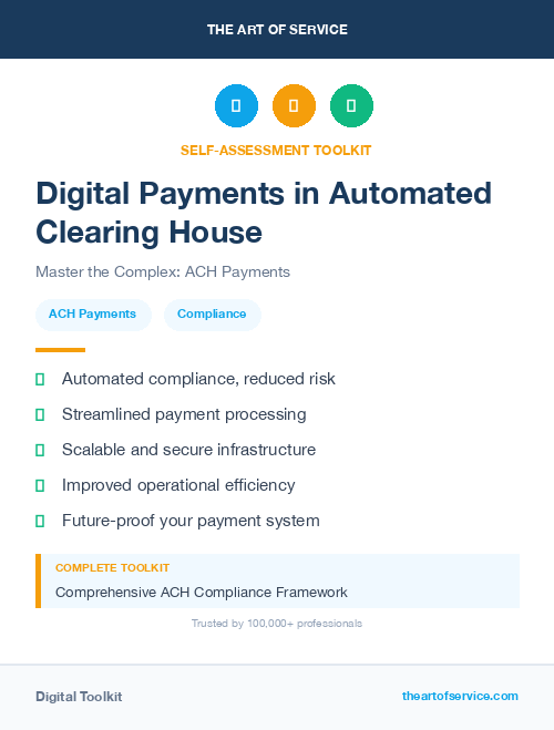 Digital Payments in Automated Clearing House