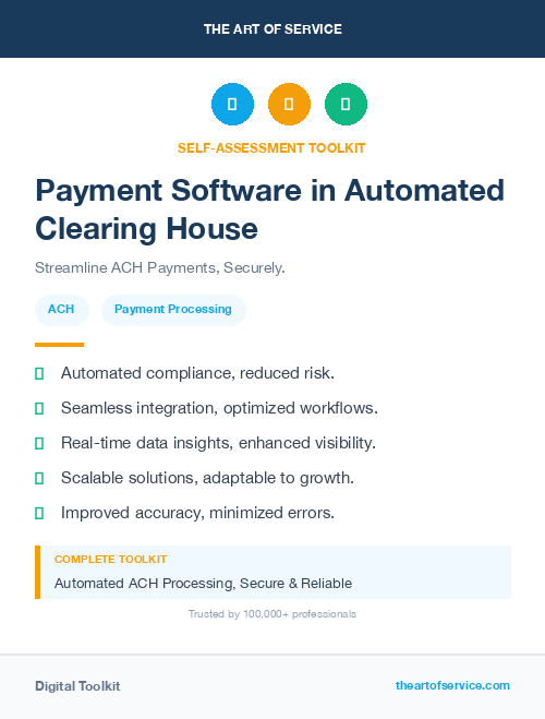 Payment Software in Automated Clearing House