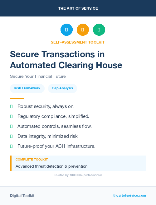 Secure Transactions in Automated Clearing House