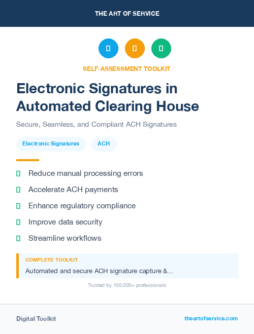Electronic Signatures in Automated Clearing House