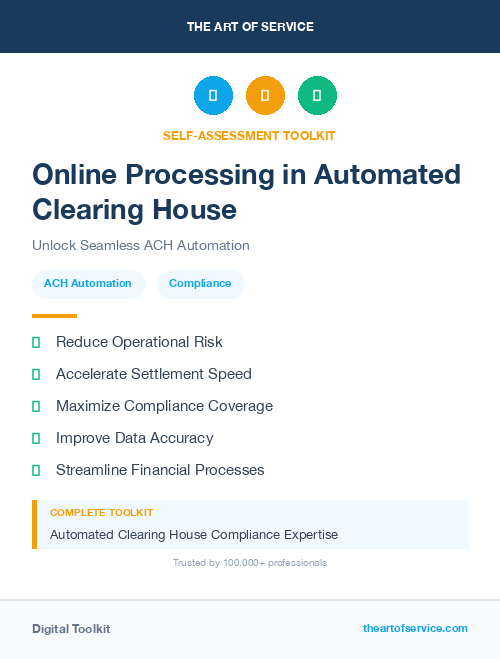 Online Processing in Automated Clearing House