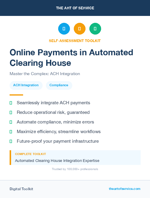 Online Payments in Automated Clearing House
