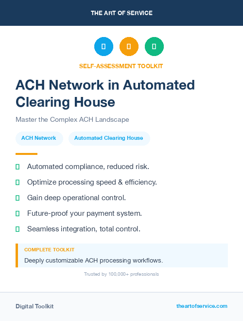 ACH Network in Automated Clearing House
