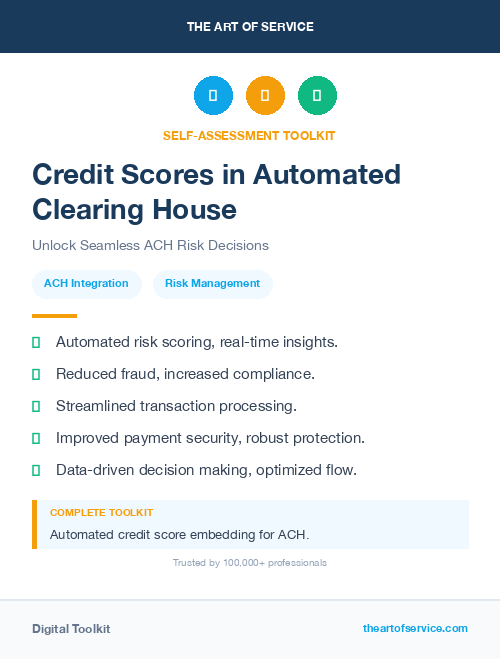 Credit Scores in Automated Clearing House