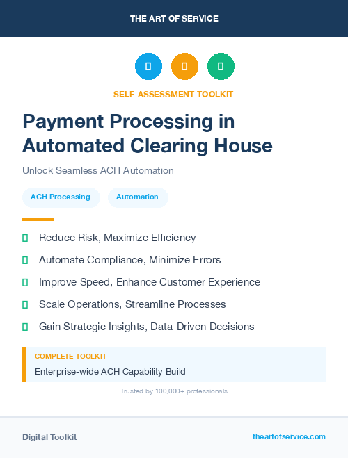 Payment Processing in Automated Clearing House