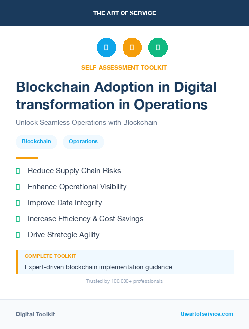 Blockchain Adoption in Digital transformation in Operations
