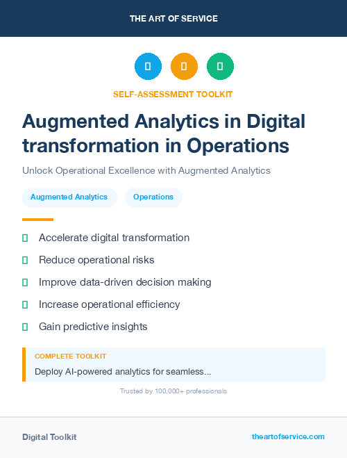 Augmented Analytics in Digital transformation in Operations