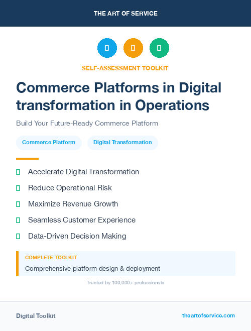 Commerce Platforms in Digital transformation in Operations