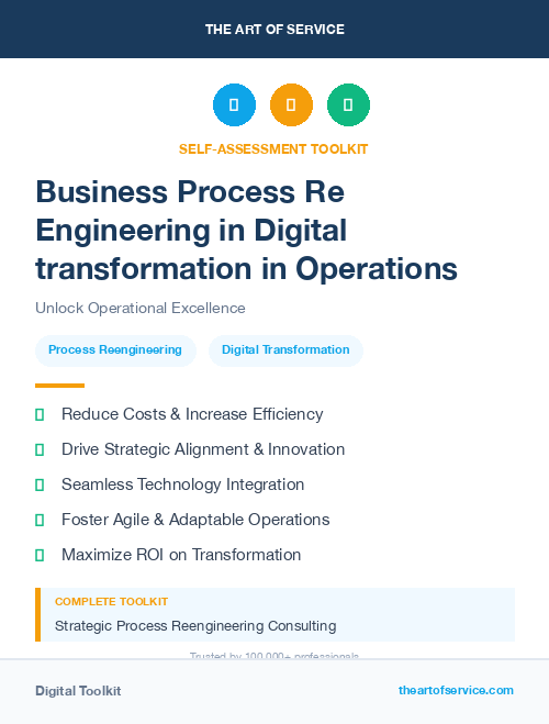 Business Process Re Engineering in Digital transformation in Operations