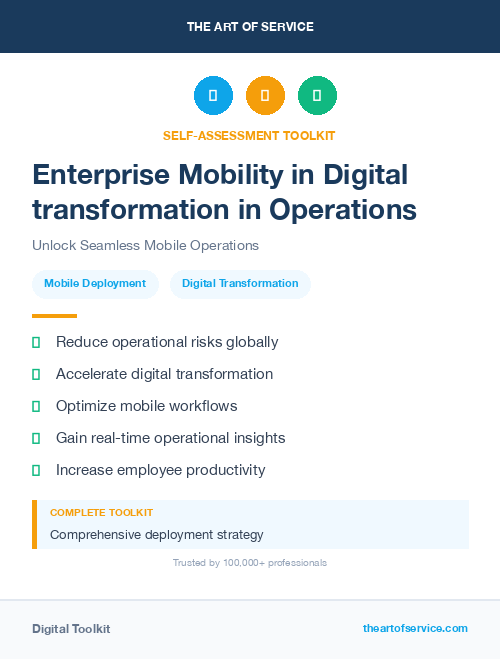 Enterprise Mobility in Digital transformation in Operations