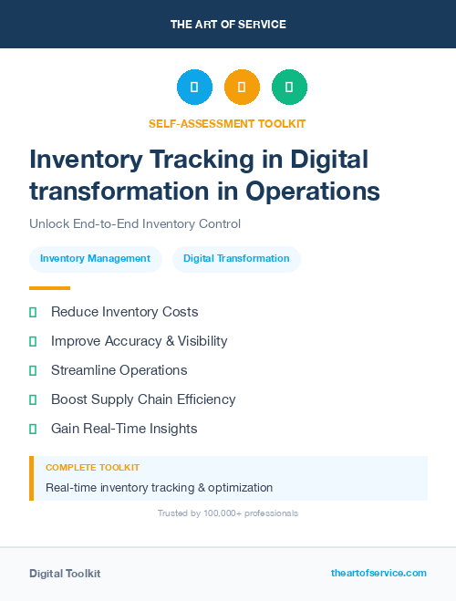 Inventory Tracking in Digital transformation in Operations