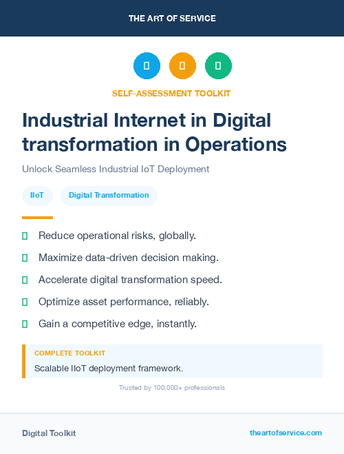 Industrial Internet in Digital transformation in Operations