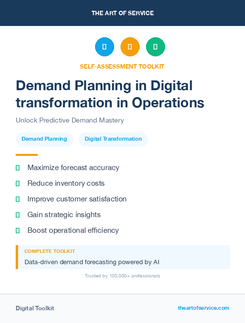 Demand Planning in Digital transformation in Operations