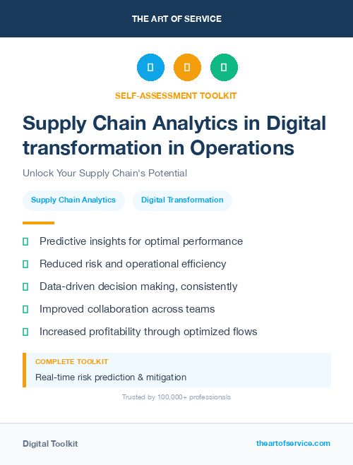 Supply Chain Analytics in Digital transformation in Operations