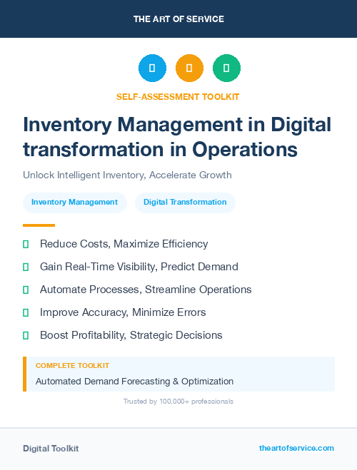Inventory Management in Digital transformation in Operations