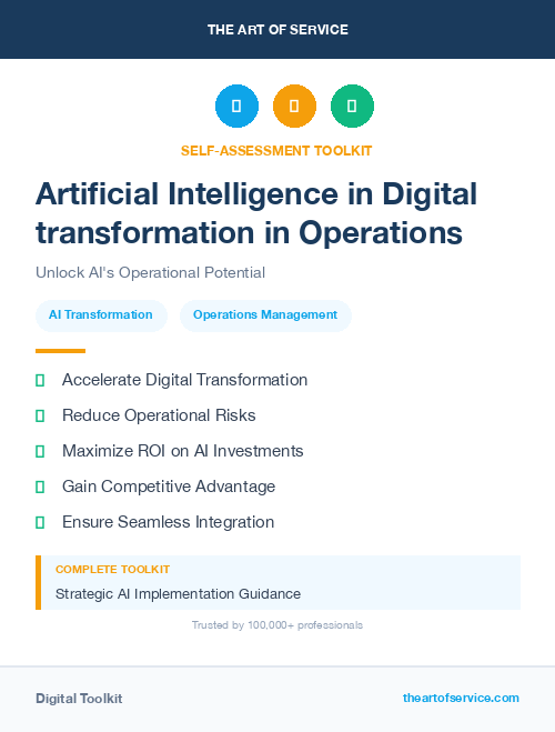 Artificial Intelligence in Digital transformation in Operations