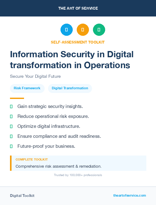 Information Security in Digital transformation in Operations