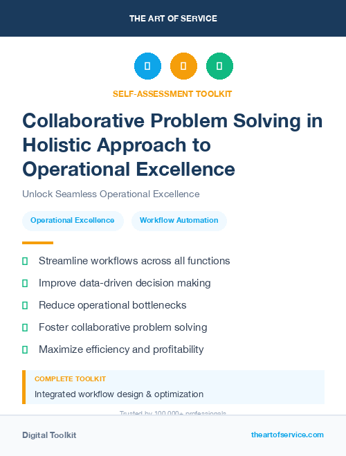 Collaborative Problem Solving in Holistic Approach to Operational Excellence