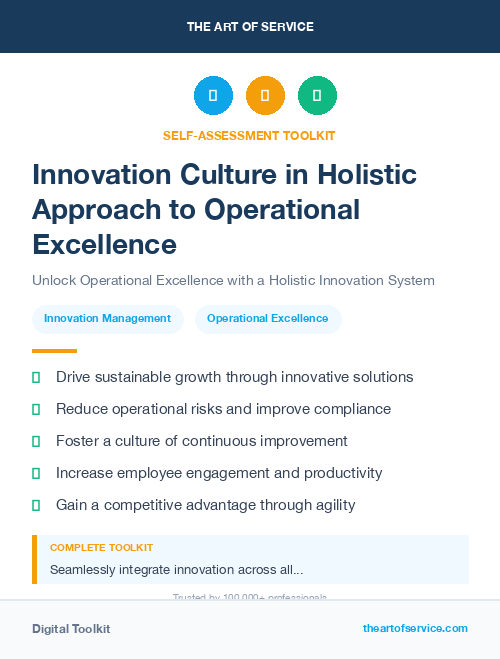 Innovation Culture in Holistic Approach to Operational Excellence