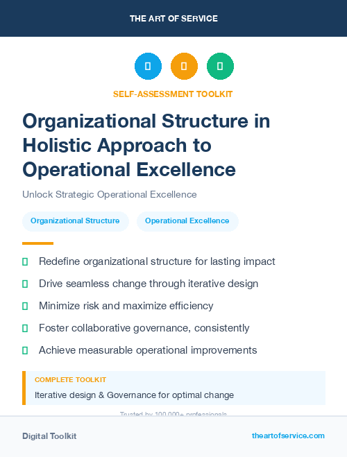 Organizational Structure in Holistic Approach to Operational Excellence
