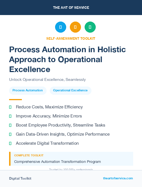 Process Automation in Holistic Approach to Operational Excellence