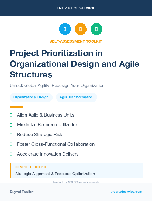 Project Prioritization in Organizational Design and Agile Structures