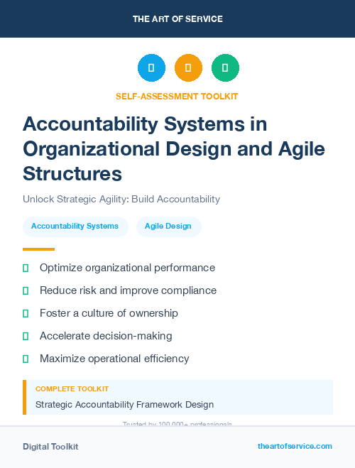 Accountability Systems in Organizational Design and Agile Structures