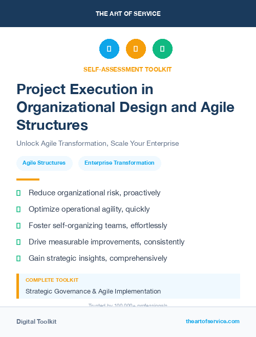 Project Execution in Organizational Design and Agile Structures