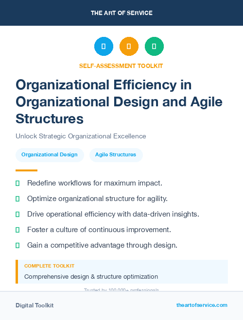 Organizational Efficiency in Organizational Design and Agile Structures