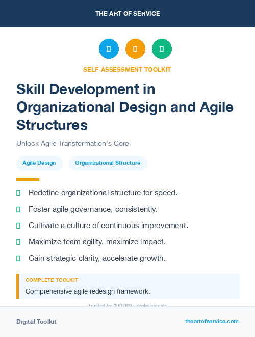 Skill Development in Organizational Design and Agile Structures