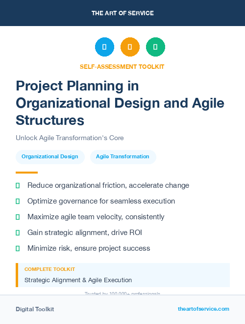 Project Planning in Organizational Design and Agile Structures