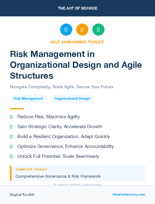 Risk Management in Organizational Design and Agile Structures