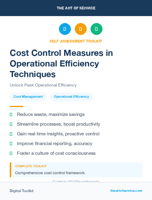 Cost Control Measures in Operational Efficiency Techniques