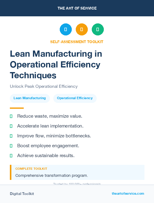 Lean Manufacturing in Operational Efficiency Techniques