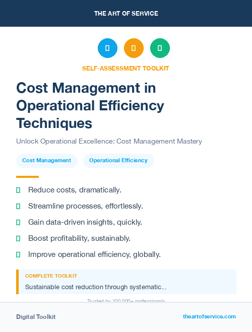 Cost Management in Operational Efficiency Techniques