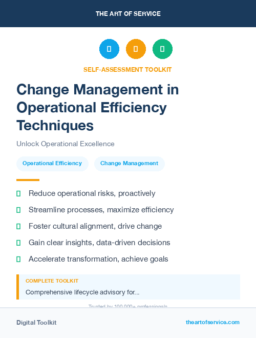Change Management in Operational Efficiency Techniques