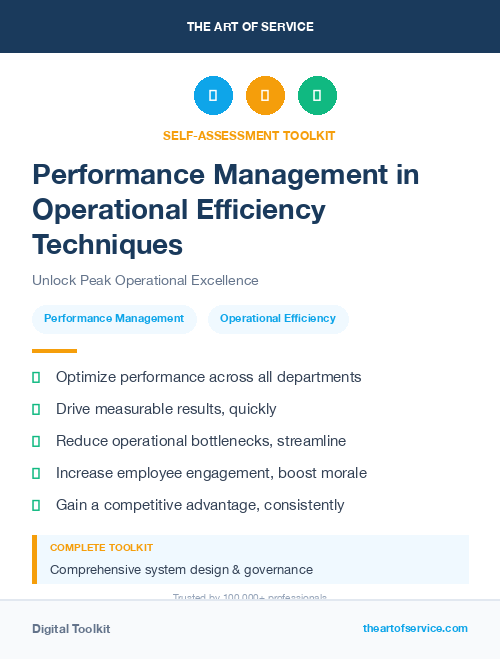 Performance Management in Operational Efficiency Techniques