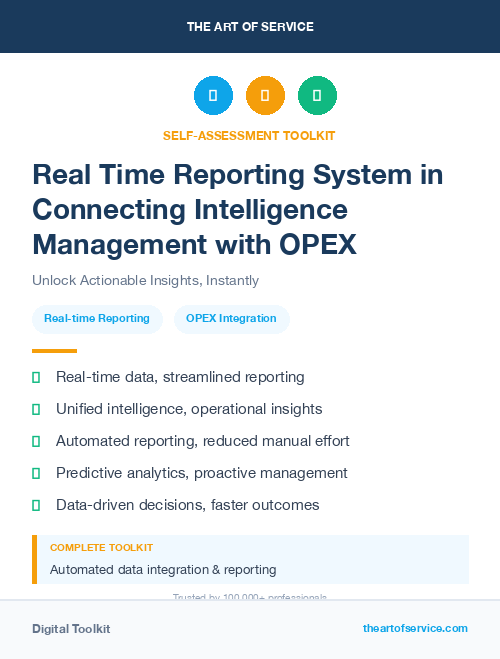 Real Time Reporting System in Connecting Intelligence Management with OPEX